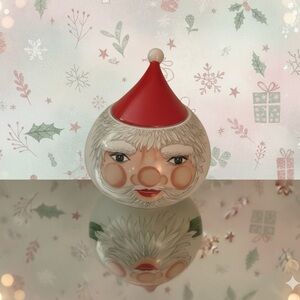 Vintage Christmas Santa Clause Germany‎ Arzberg Porcelain Accents Jar Trinkets